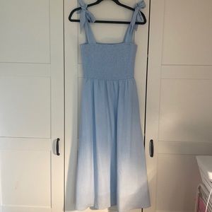 Listicle Power Blue Smocked Maternity Dress Size M